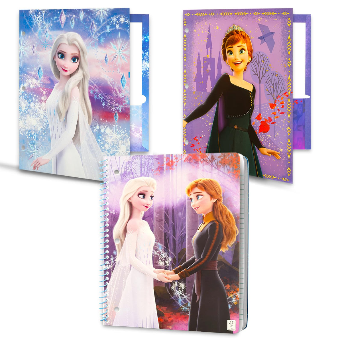 Disney Frozen 2 Kids School Supplies Set with Pencil Case, Pencils, Notebook Featuring Elsa, Anna, Olaf, and More | Frozen Stationery - 11 Pcs Bundle