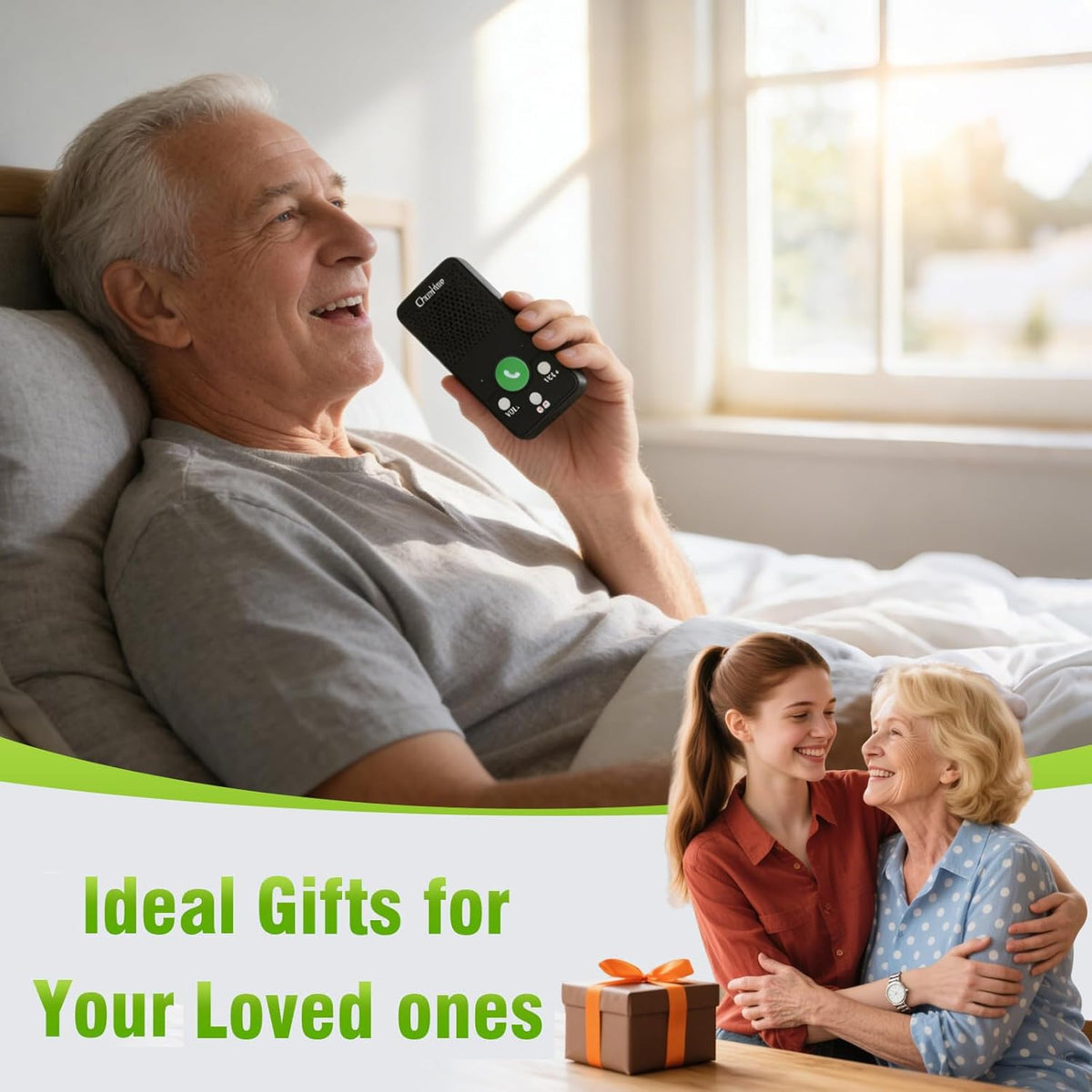 Wireless Intercom System for Home, Full Duplex Call & Answer Intercoms, No WiFi Needed, 500 ft Range, One-Touch Calling for Seniors & Family, Rechargeable 1000mAh Battery (3 Pack)