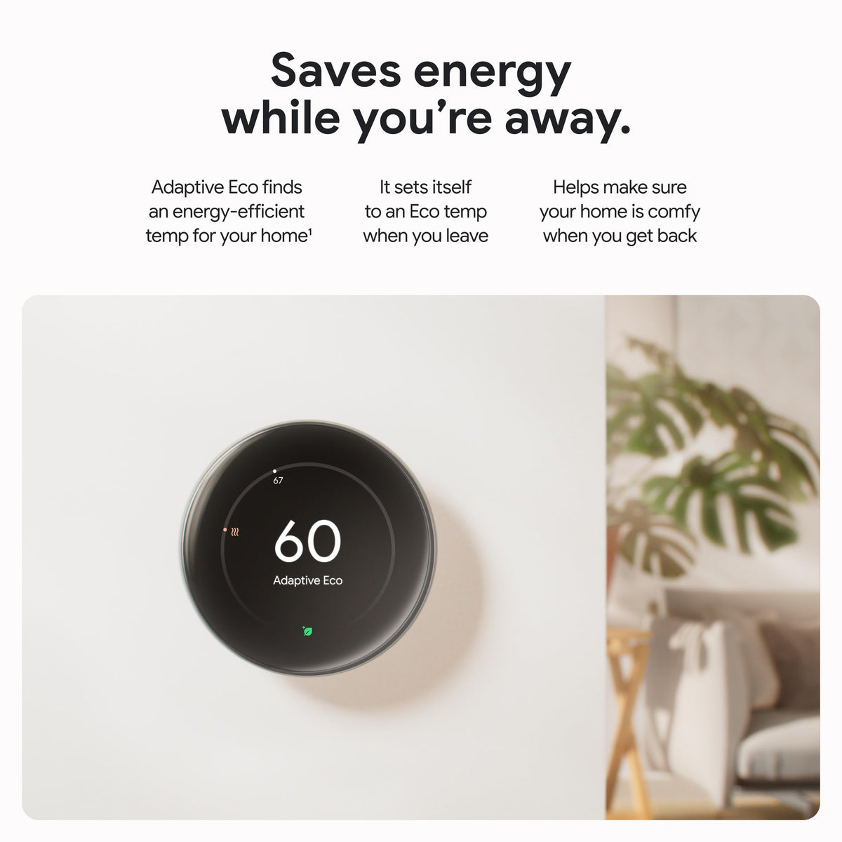 Google Nest Learning Thermostat (4th gen) + Nest Temperature Sensor (2nd gen) - Obsidian