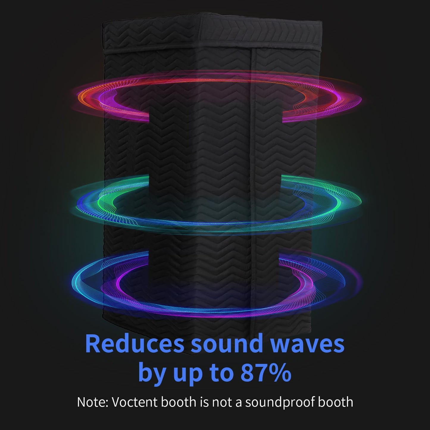 VOCTENT Portable Vocal Booth for Home Studio, Echo-Free Recording Booth for Voice Over, Podcast & Singing, 360° Reverb Isolation with Acoustic Blankets for Studio-Grade Sound