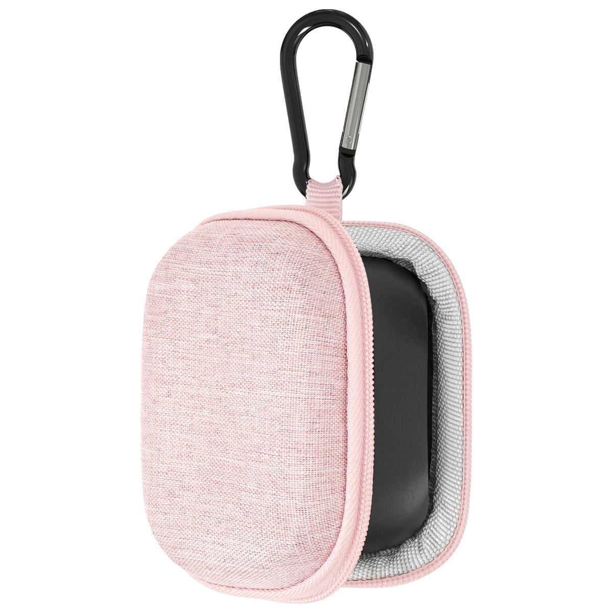 Geekria Shield Earbuds Case Compatible with JBL Vibe Buds 2, Tune Beam, Vibe Beam 2, Tune Buds 2 True Wireless Earbuds, Replacement Hard Shell Travel Carrying Bag with Cable Storage (Pink)