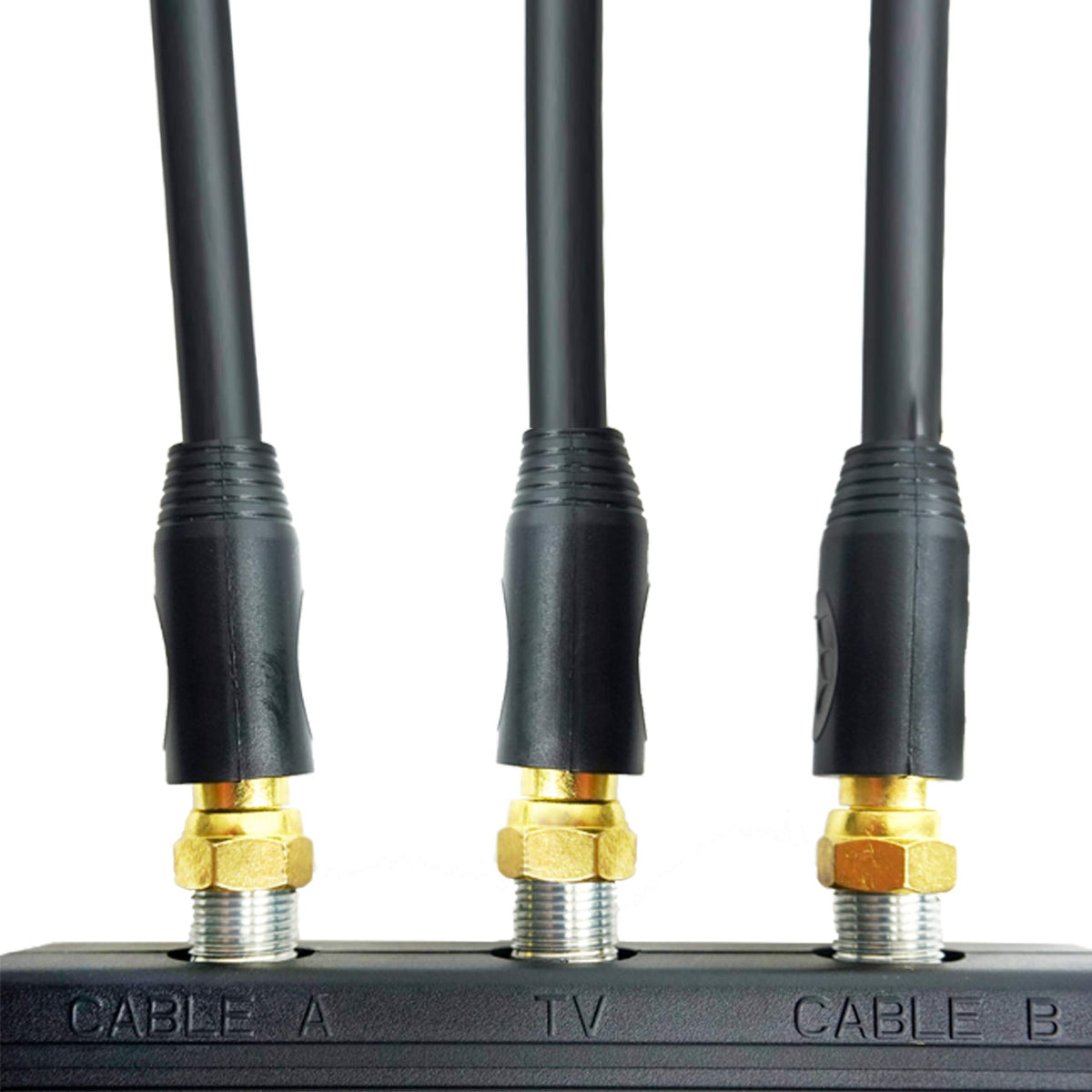 STEREN Network Switch - Coax Splitter 2 Way - Antenna Splitter - Manual Transfer Switch - Coax Cable Splitter 2 Way - Coaxial Cable Adapter for TV - 2 Way Coax AB Switch for TV - 1 Pack 200-315