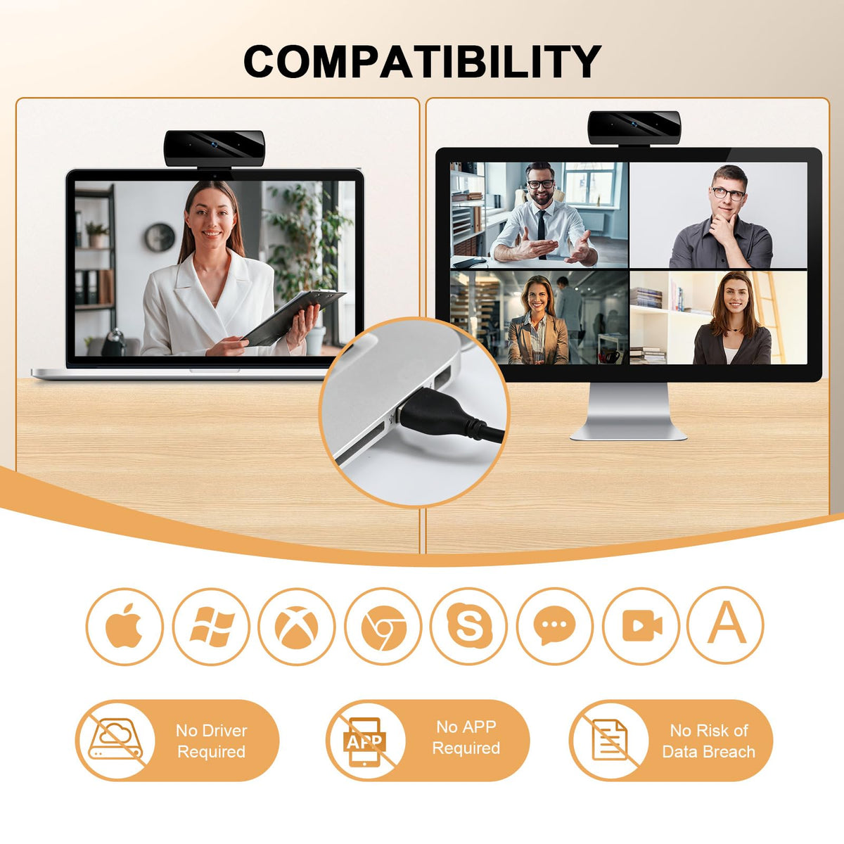 Diccik 1080P Webcam with Microphone, Full HD Video Calling Web Camera, HD Light Correction Streaming Webcam for Zoom/Skype/Teams, Plug and Play PC Camera Web cam for Windows & Mac