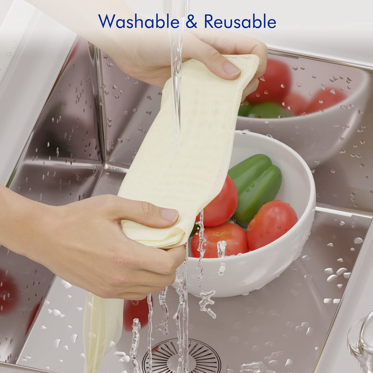 8 PCS Reusable Cheesecloth, Grade 100, 20x20 Inch Hemmed Cheese Cloth for Straining Craft, 100% Cotton Unbleached Cloth Strainer for Cooking, Baking, Juicing, Cheese Making