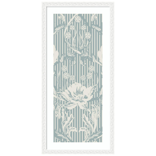 Amanti Art Framed Wall Art Print 38x18 Floral Heritage Morris by Annick, Flowers Wall Art, Traditional Decor, Medium Poster Artwork for Living Room, Bedroom, Bathroom, Kitchen, Office