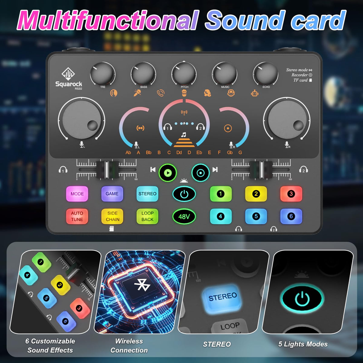 Podcast Equipment Bundle for 2, Dynamic XLR/USB Gaming Microphone & Streaming Audio Mixer with RGB Lights, Perfect for Podcast, Recording, Video Vocal, PC