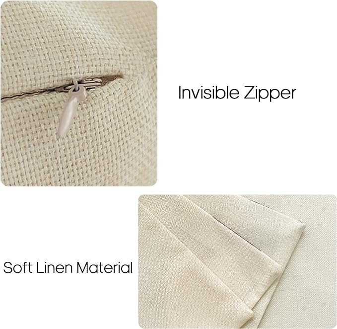 YCOLL Pillow Covers 18x18 Set of 4, Modern Sofa Throw Pillow Cover, Decorative