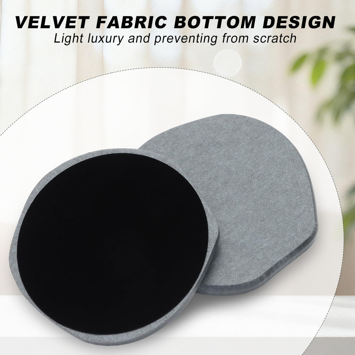 Azhou 6Pcs Absorbent Diatomaceous Earth Coasters Set with Holder - 4 Inch Quick-Dry Stone Coasters with Scratch-Resistant Surface & Velvet Base, Reusable Home Decor for Coffee Bar, Office Desk