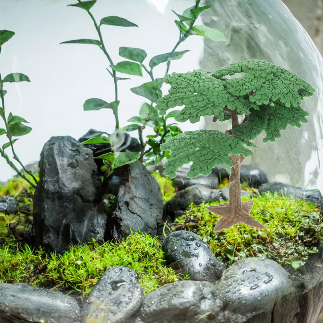 Operitacx 3 Pcs Landscape Model Trees 4.13 Inch Mini Pine Cypress Trees for Model Train Scenery Diorama Craft Home Office Decor