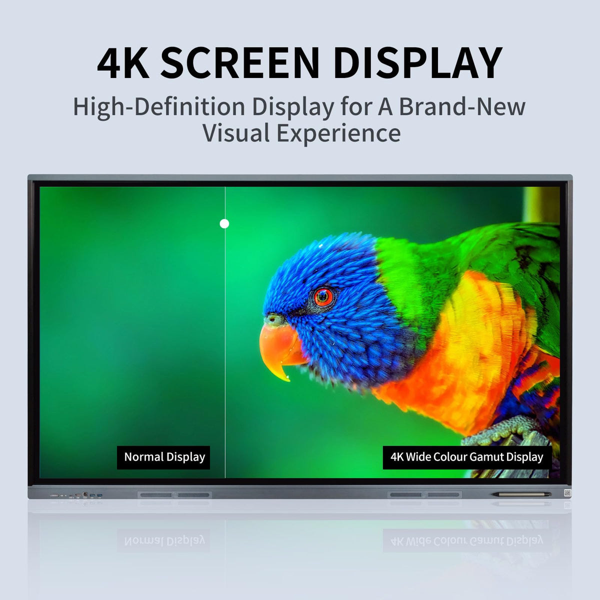 55'' Smart Board, 4K UHD Electronic Whiteboard with Dual OS, Multi-Touch Screen Interactive Digital Whiteboard for Home Office Classroom Presentation, Writing, Meeting - Includes Wall Mount