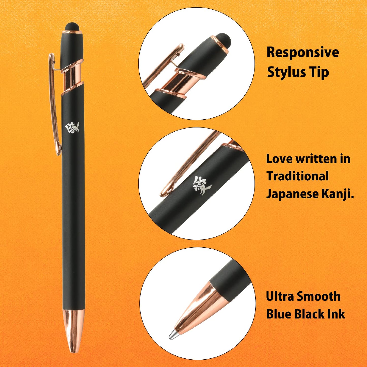ZENTO Signature Model Ballpoint Pen Limited Stone Brass 0.5mm Ink Color Black Premium Metal Body UBZHT05.ST With Original Stylus Ballpoint Touch Pen