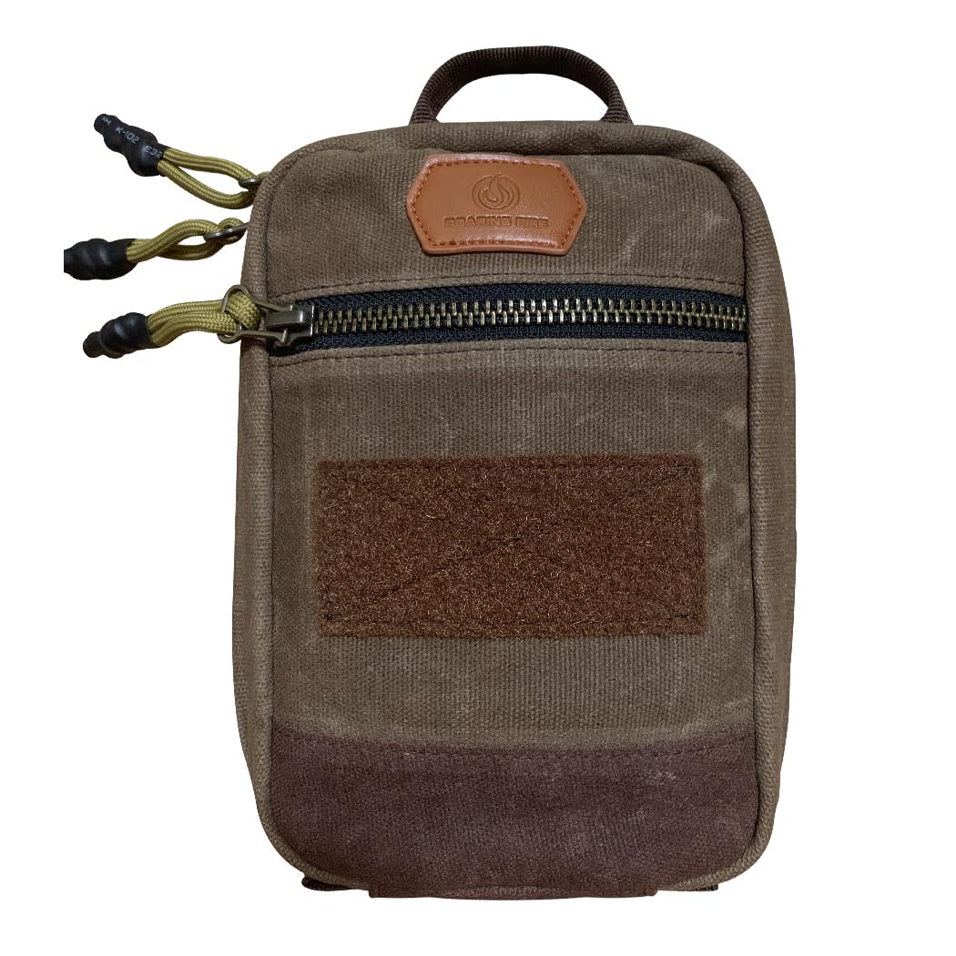 Roaring Fire Smolder Waxed Canvas Organizer - Tactical Molle Admin Pouch, EDC Tool Organizer with YKK Zippers, Molle Organizer Pouch for Everyday Carry Tool for Outdoor, Tactical, Survival