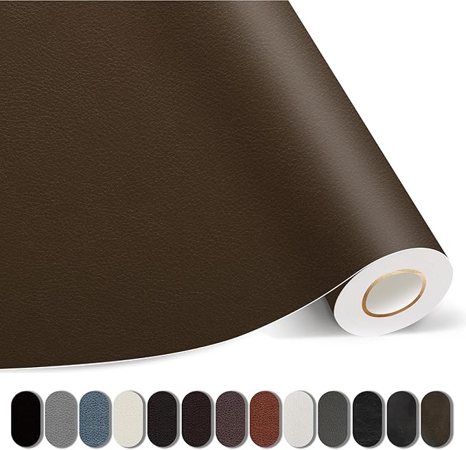 Leather Repair Patches, 17X395 Inch Self-Adhesive Leather Repair Tape, Stretch