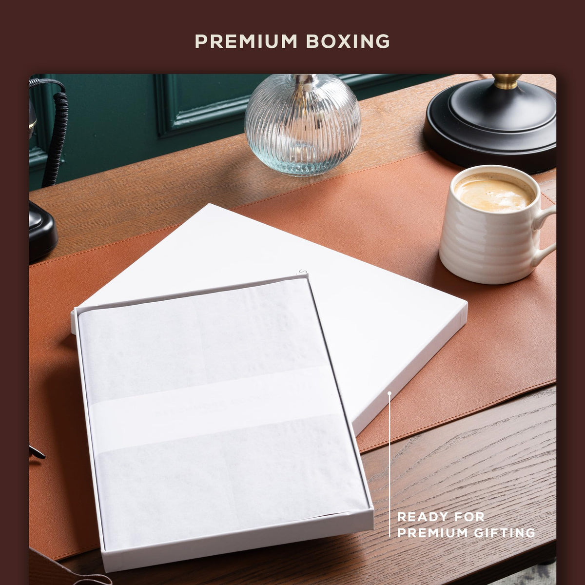 BEECHMORE BOOKS Large Lined Journal Notebook, 8.5" x 11.5" (A4) Hardcover Vegan Leather Executive Diary for Work, Thick 120gsm Paper, Lay-Flat Binding, Gift Box
