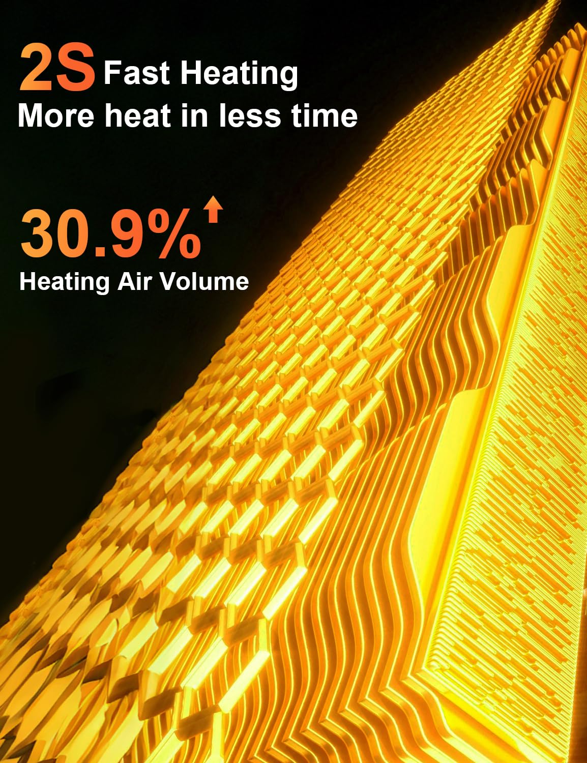 Verminget Space Heater for Indoor Use,Desktop Small PTC Heater with 2s Fast Heating,Tip-Over&Overheat Protection,60°Adjustable Angle Portable Personal Electric Heater for Office,Bedroom,Garage,Dorm