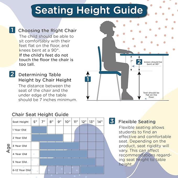 Children’s Factory MyPosture Plus 12" Chair, 2 Pack, Stackable Ergonomic