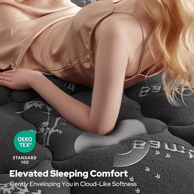 BEDLORE Twin XL Mattress Topper Viscose Derived from Bamboo, Thick Pillow Top