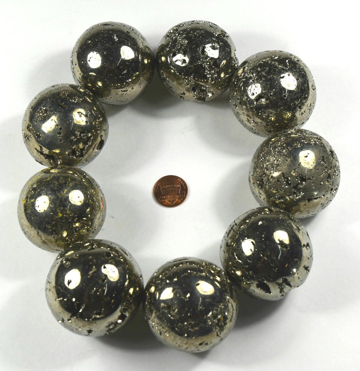 HQRP 46mm Golden Iron Pyrite Sphere Polished Natural Sparkling Gemstone Cubes Druzy Crystal Mineral Geode Cluster Ball - Peru + Stand (1PC)