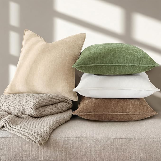 decorUhome Summer Couch Throw Pillow Covers 18x18 Set of 2, Decorative Soft