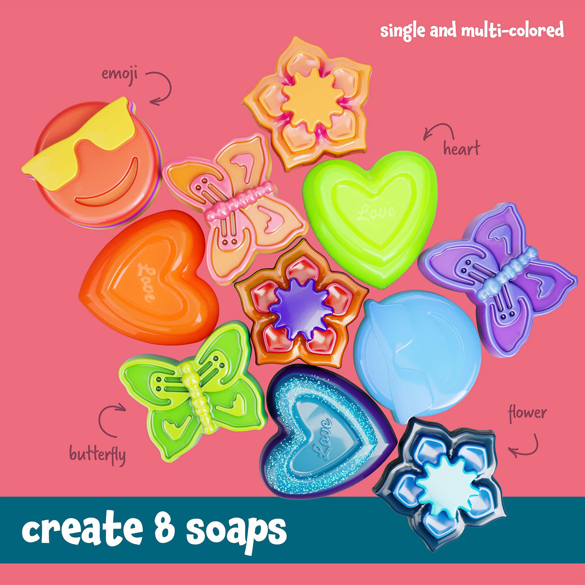 Dan&Darci Soap & Bath Bomb Making Kit for Kids, 3-in-1 Spa Science Kits, Craft Gifts for Girls & Boys Age 6-12 Year Old Girl Crafts: DIY Experiment Toys, Gift for Kid Ages