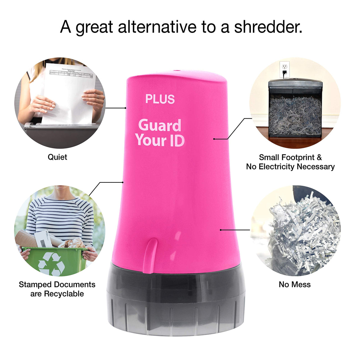 Guard Your ID Advanced Security Roller 2.0 Identity Theft Prevention Stamping Pink