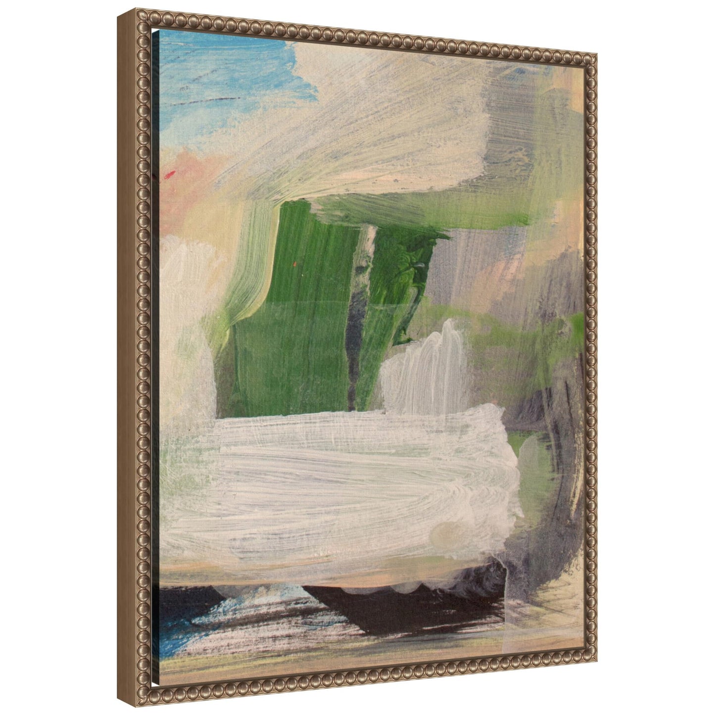 Amanti Art Framed Canvas Wall Art 20x16 Serene Brushstrokes FramedWall Art Canvas, Abstract Artwork, Traditional Decor, Small Poster for Living Room, Bedroom, Bathroom, Kitchen, Office