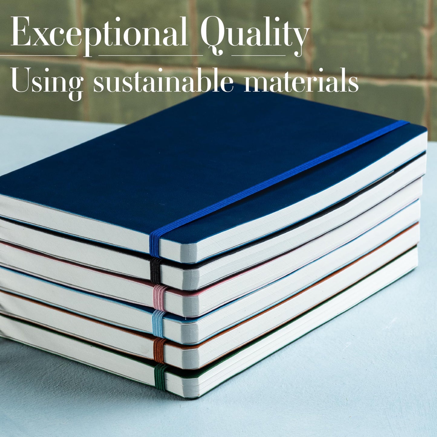 Softcover Ruled Journal with Thick 80 gsm Lined Cream Paper A5 size (8.3 inches x 5.4 inches) - Daily Writing Notebook for Travel, School and Office Use - Diary for Women and Men - Midnight Blue