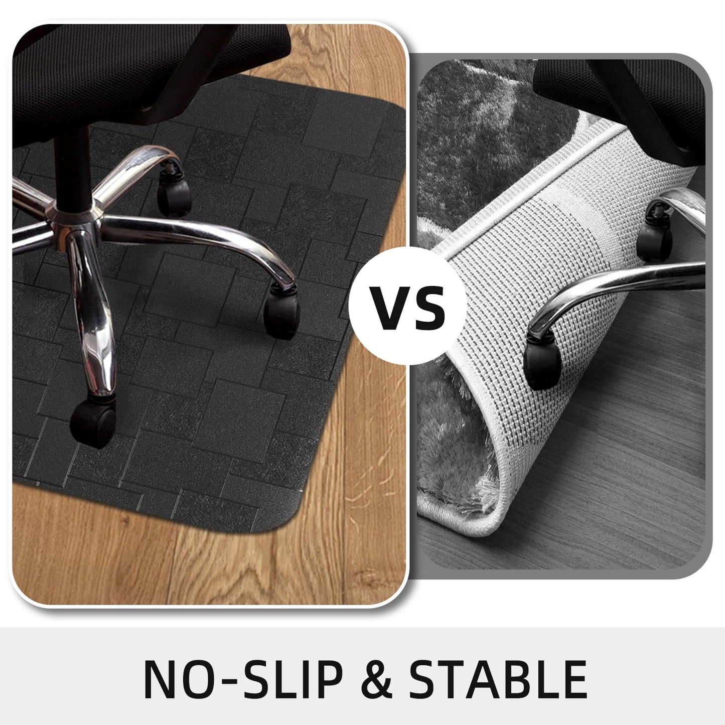Office Chair Mat for Hard Floor, 63x51 inches Large Computer Chair Mat, Multi-Purpose Desk Floor Protector for Work, Home, Gaming