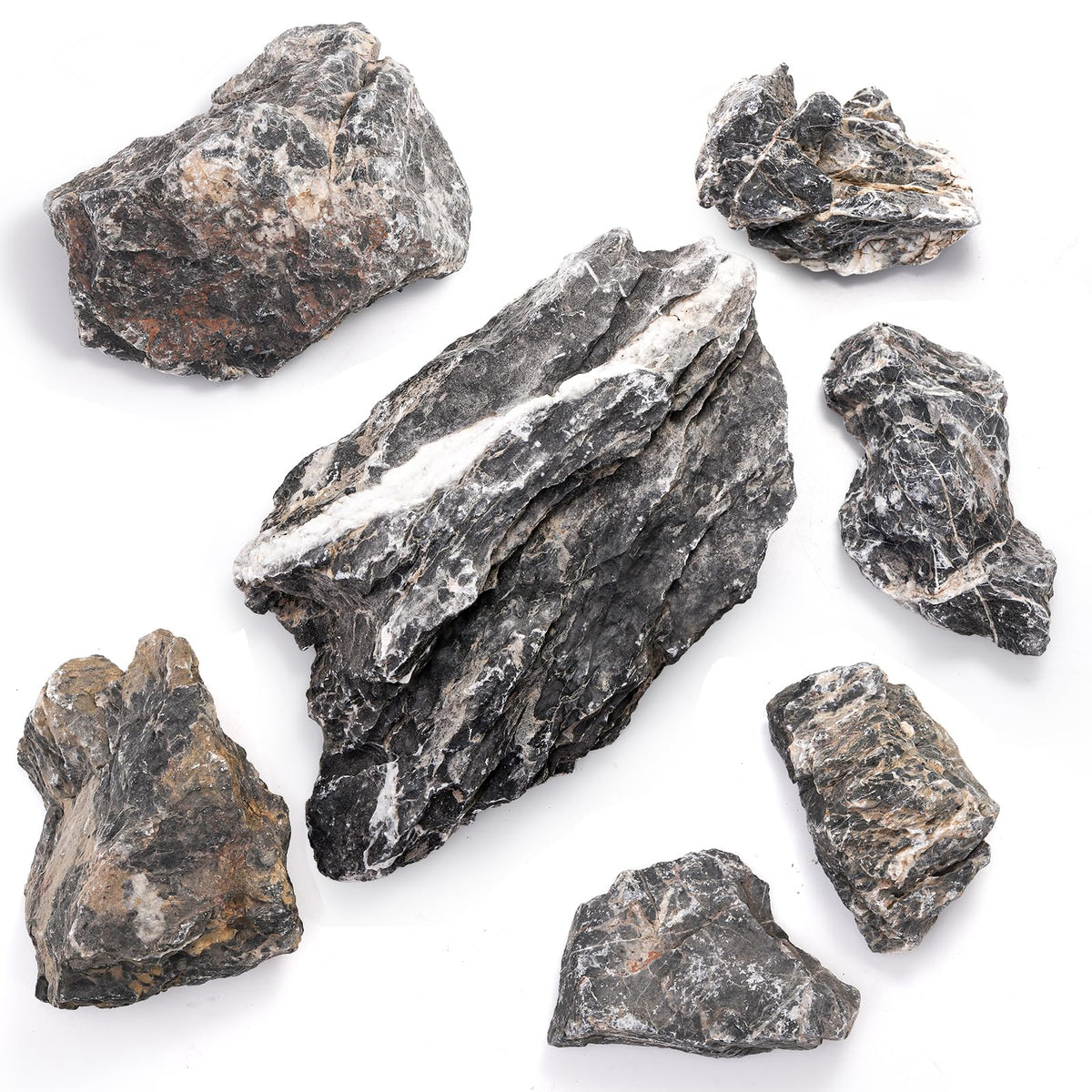 Eorbow 12lb Seiryu Stone, Aquarium Rocks for Terrariums, Paludarium, Vivariums, Reptile, Amphibian Enclosures, Fish Tank Decor for Aquarium Landscaping Models