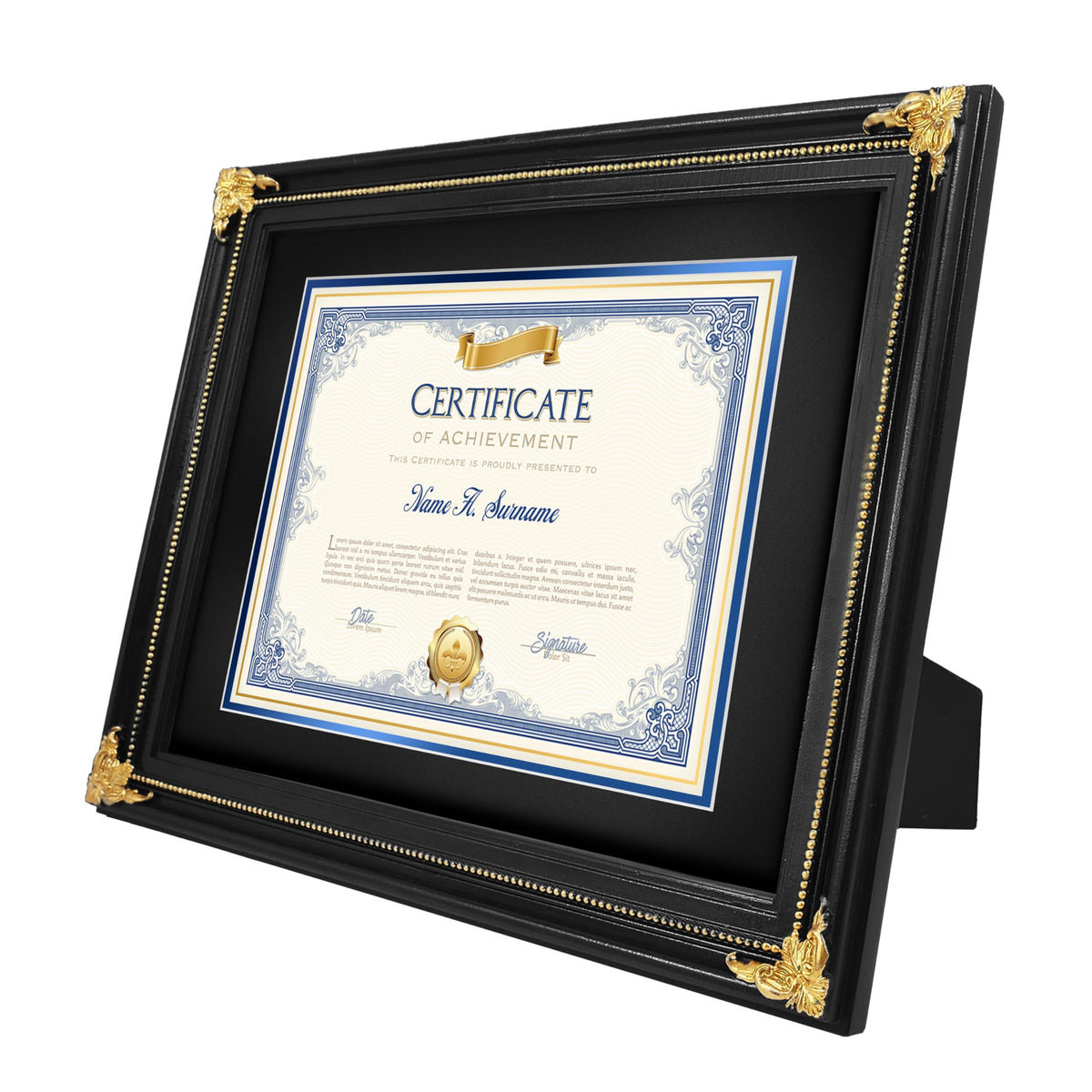 SIMON'S SHOP Diploma Frames 11x14 Matted to 8.5x11 Picture, Black Picture Frames 11 x 14 with Mat for 8.5 by 11 Certificates Documents