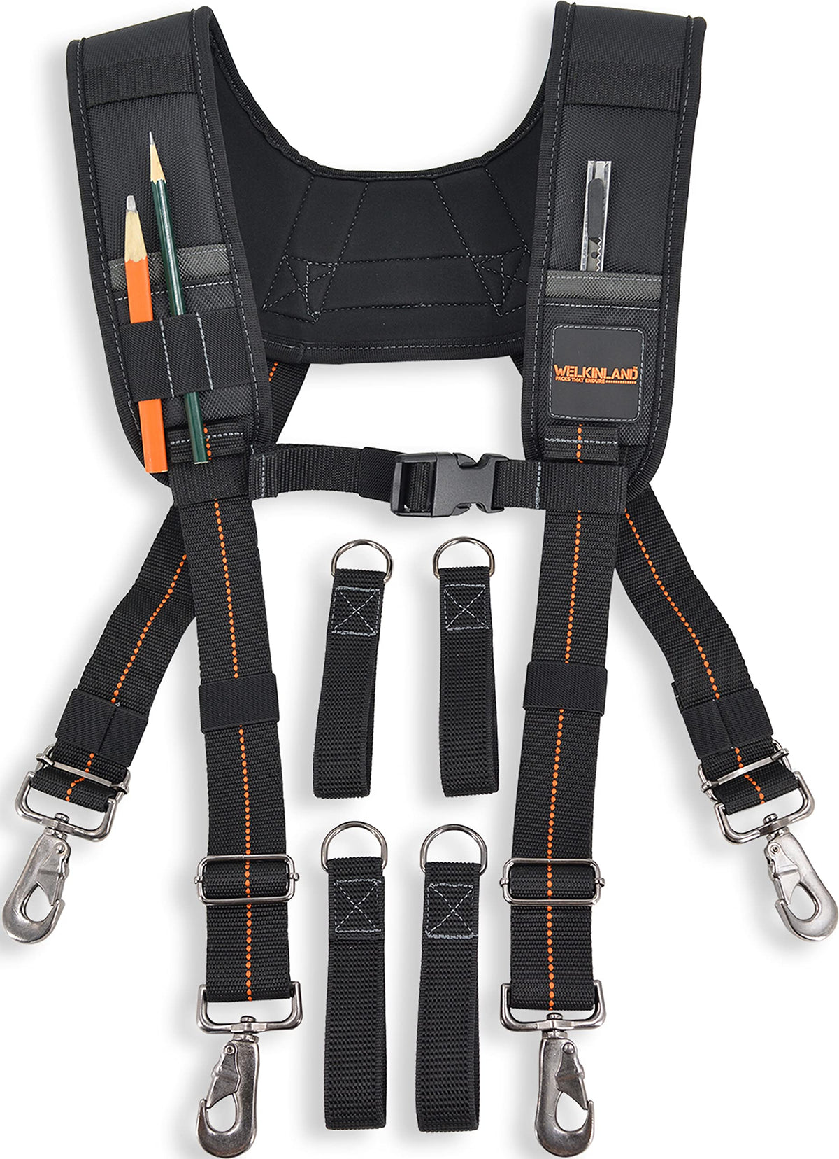 WELKINLAND Tool belt suspenders for men, Nail bag suspenders, Tool bag construction suspenders carpenter