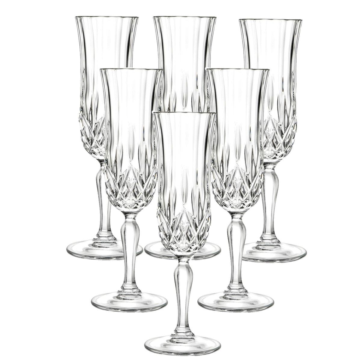 Lorren Home Trends Opera Flute, 6 Calici 13cl 4,49 oz