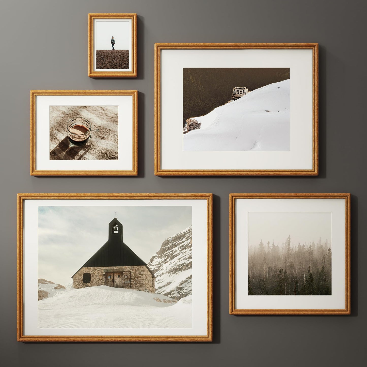 8x10 Picture Frame, USA-Sourced Natural Solid Teak Wood Photo Collage Frame with HD Tempered Glass, Rounded Corner 8 x 10 Wooden Frame Matted to 5x7, Gallery Wall Frames for Wall or Tabletop Display