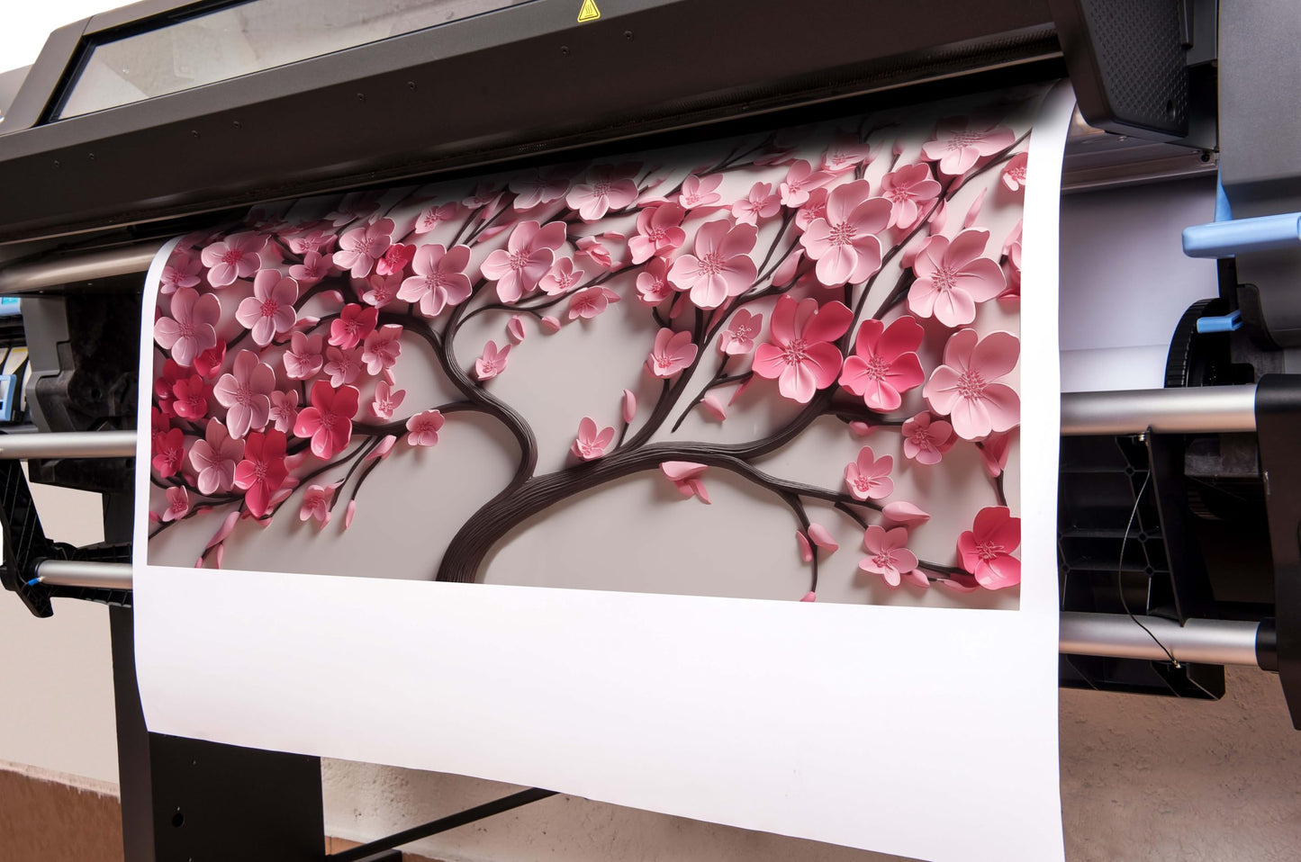 CPKATMT Flower Canvas Wall Art for Living Room Tree Pictures Wall Decor for Bedroom Pink Wall Art for Office Women Size 20 x 40 Inch