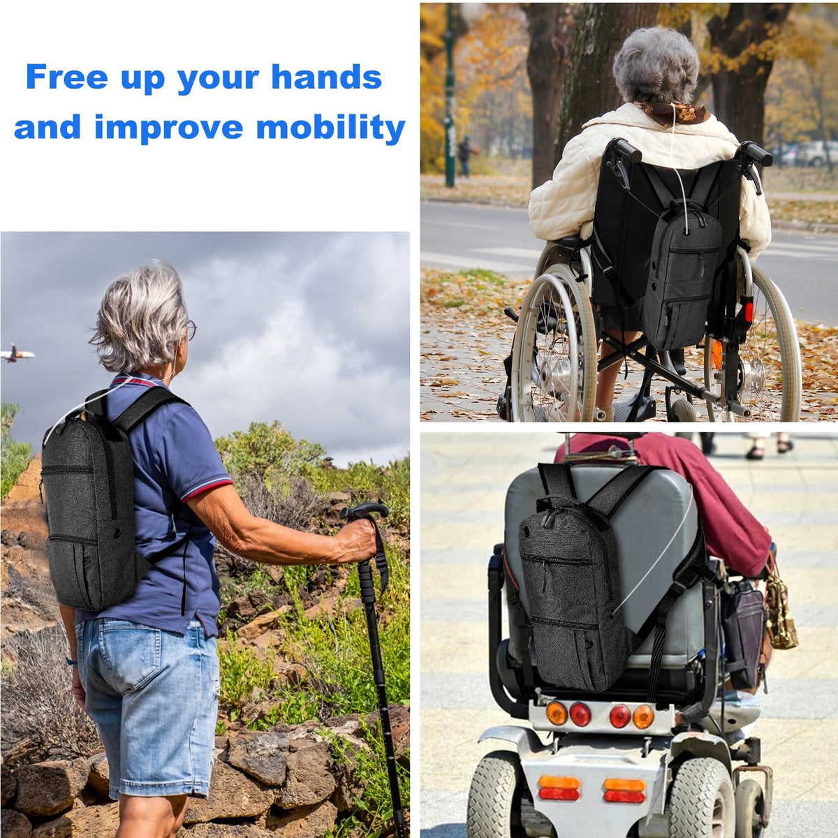 iGuerburn Portable Oxygen Tank Backpack for Small Size M2, A/M4, ML6, B/M6, M7, C/M9 Cylinders