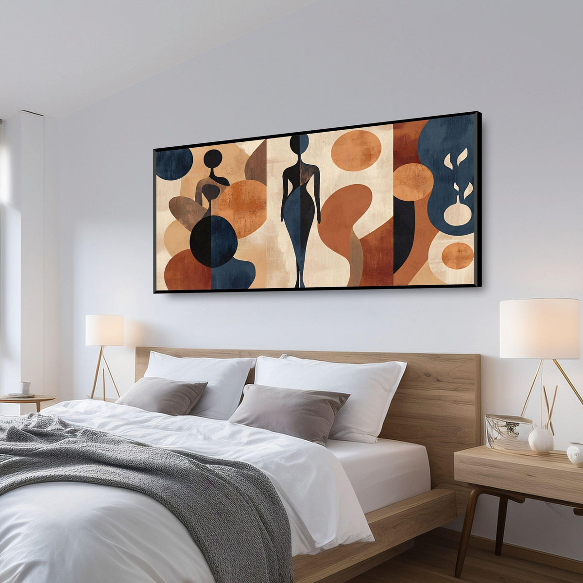 Large Wall Art for Living Room Bedroom Office Entryway, Blue Gold Abstract Modern Luxury Framed Crystal Porcelain Wall Decor, Waterproof Easy Clean Artwork for Home Hotel Restaurant Bar 24x48 Inch