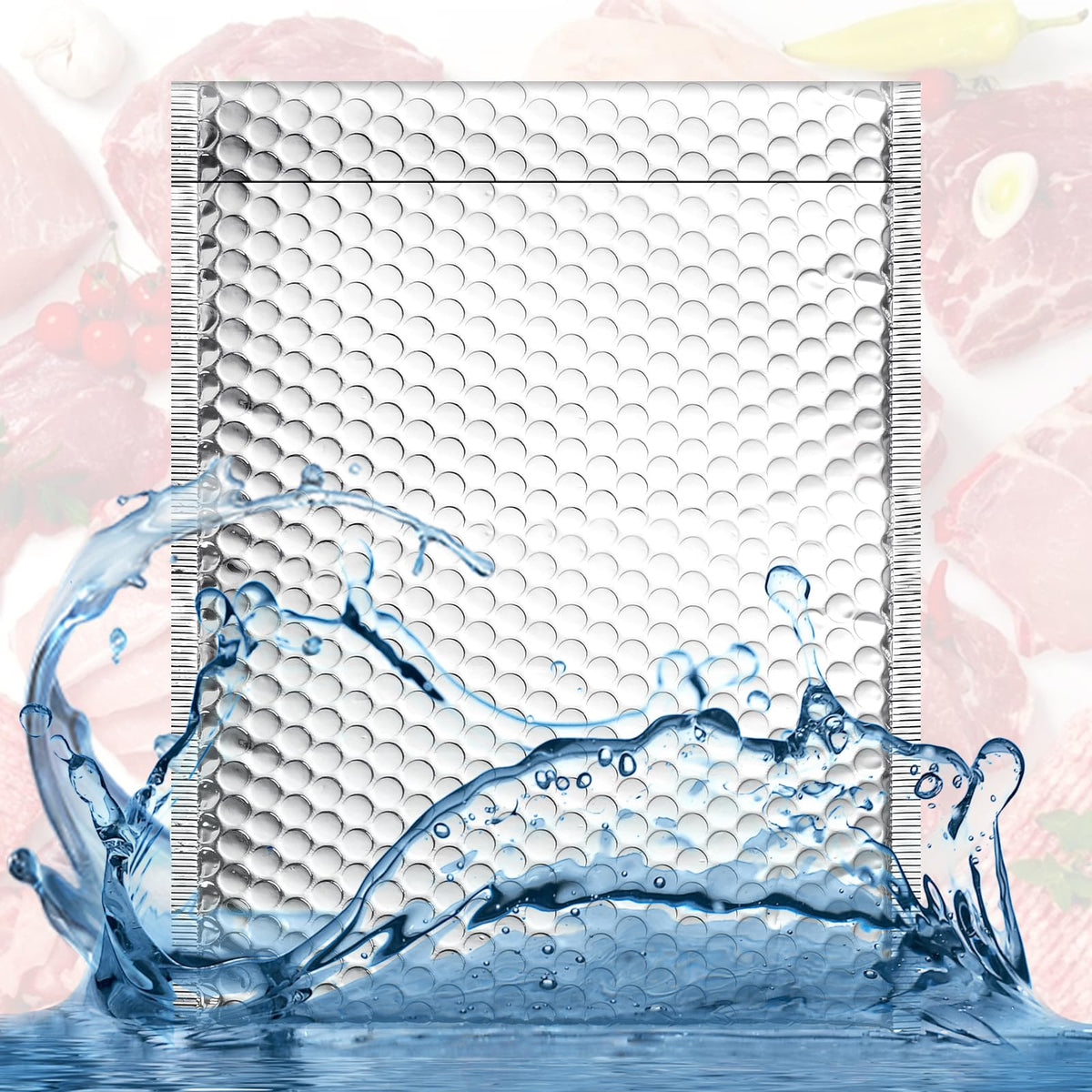 Aemygo 20 Pack Thermal Bubble Mailer, 9" x 11" Insulated Metallic Bubble Mailers, Self-adhesive Foil Mailing Envelopes for Cold Shipping Waterproof Shipping Envelopes for food, Cosmetics