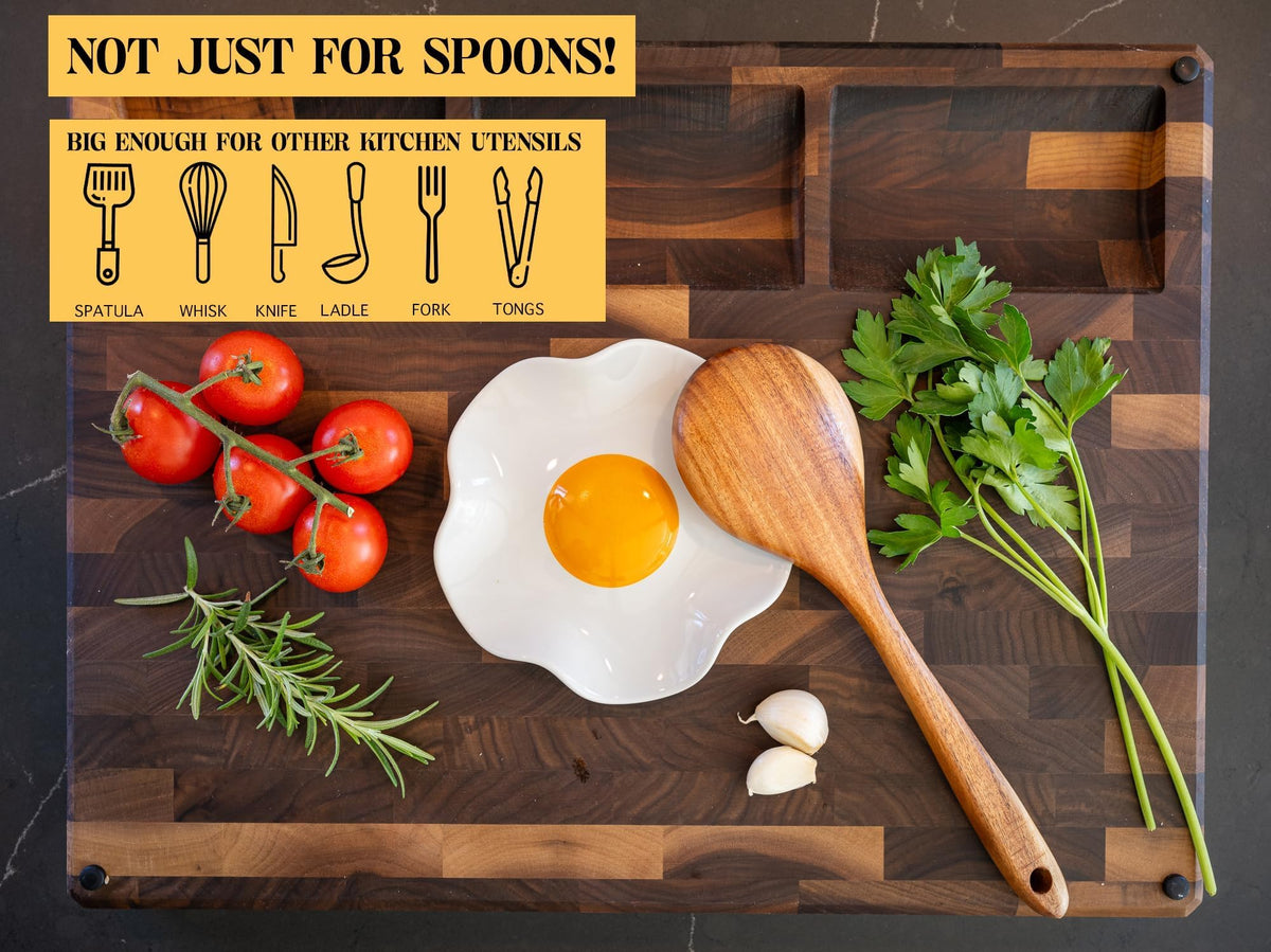 Fried Egg Ceramic Spoon Rest for stove top and kitchen counter | Large and Dishwasher-Safe Sponge holder | Home & kitchen decor | Kitchen Gifts for women | House warming gifts new home