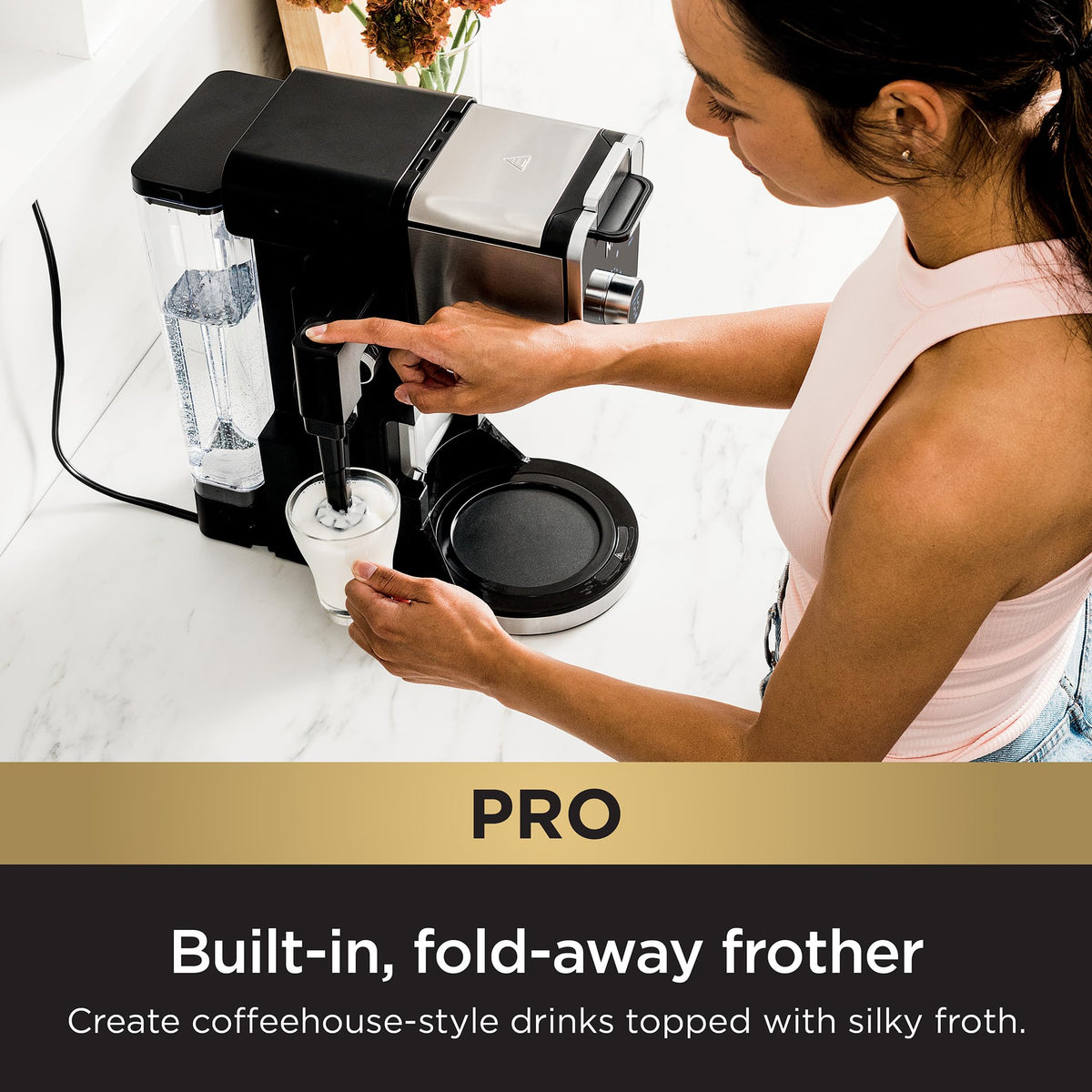 Ninja Drip Coffee Maker With K Cup Combo, DualBrew Pro Specialty Coffee System, Coffee Machine Compatible with K-Cup Pods, 12 Cup Single Serve Coffee Makers with Paper Filter, CFP301