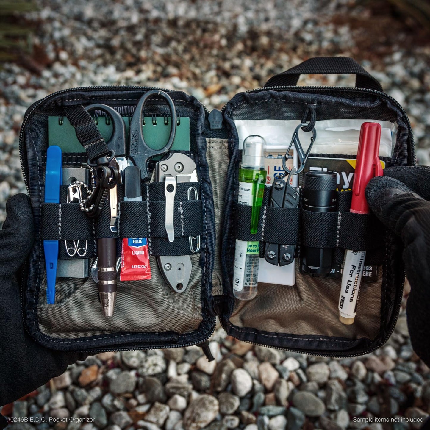 Maxpedition E.D.C. Pocket Organizer,Nylon (Black) 6"x1"x8"