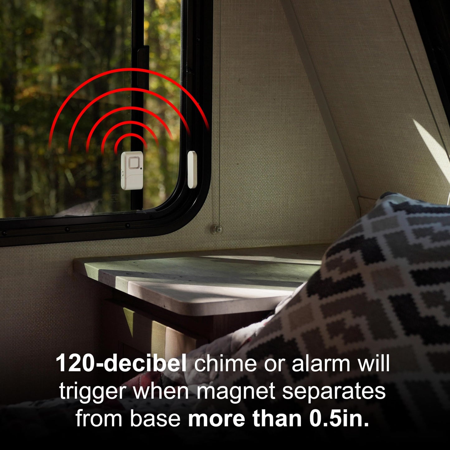 UltraPro Personal Security Window and Door Alarm, 4 Pack, DIY Protection, Burglar Alert, Wireless Chime/Alarm, Easy Installation, Home Security, Ideal for Home, Garage, Apartment and More, 45174
