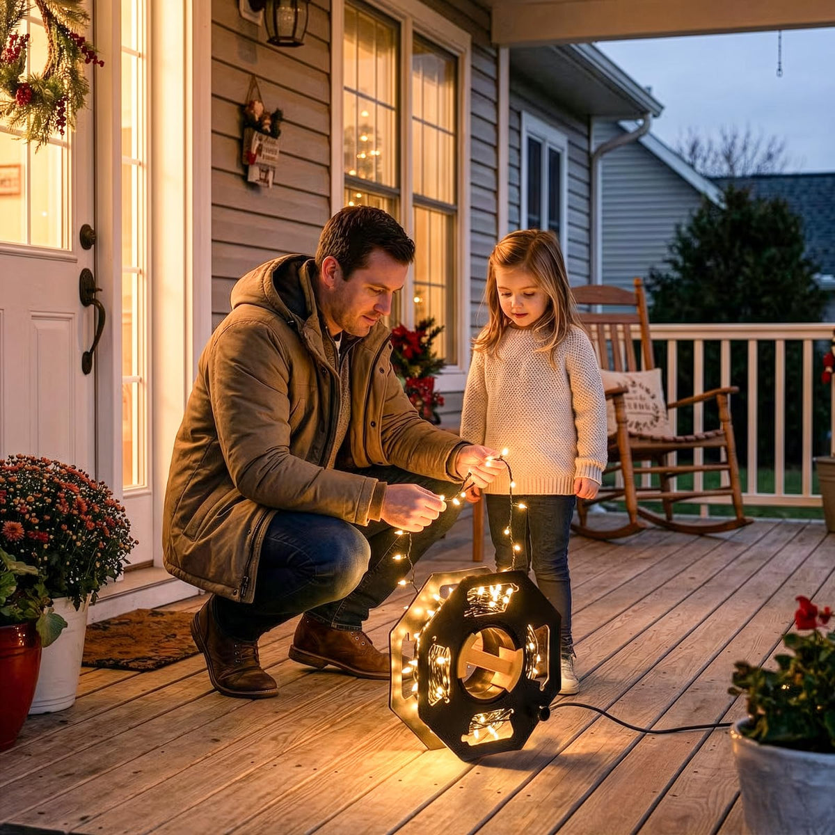 Hacaroa Cord Storage Reel with Center Spin Handle, Plastic Extension Cord Winder Manual Cable Holder Organizer Tangle-free for RVs, Network Cables, Pet Leashes, Black