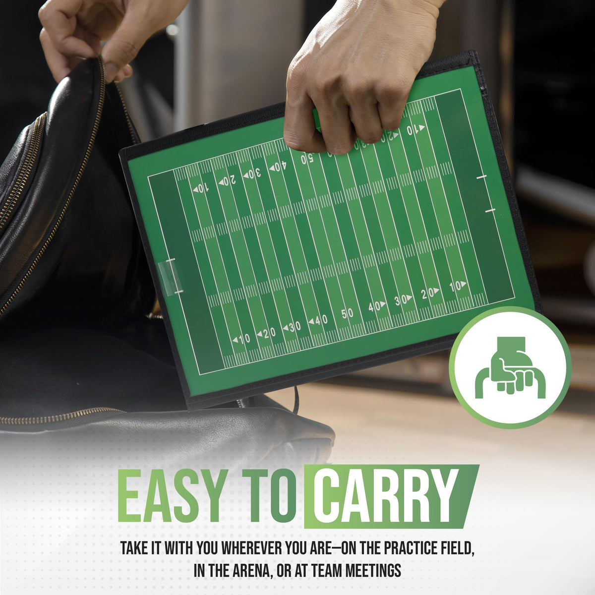 ZPU Football Coaching Board, Magnetic Football Clipboard for Coaches, Portable Foldable Play Board with Dry Erase Marker Pen and Magnets, for Teaching and Game Plan