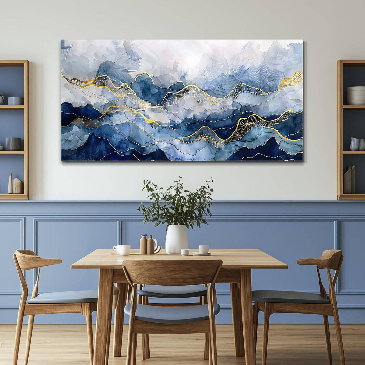 FUHAIHUA Abstract Ink Paintings Canvas Decor For Bedroom Wall Art For Living Room Office Decorations Minimalism Pictures Canvas Prints Artwork Ready to Hang Modern Home Decor 20"X40"