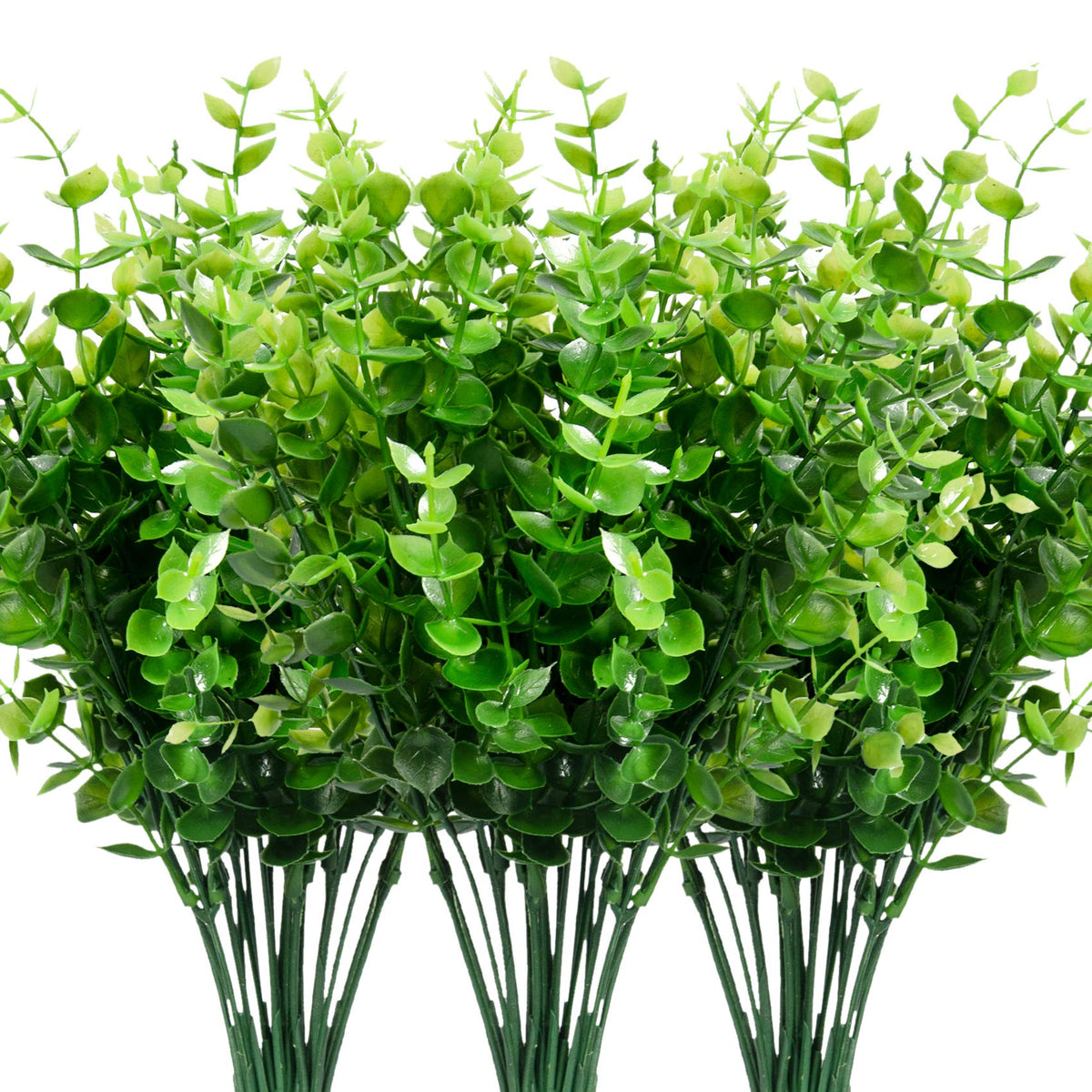 Besteek 9 Bundles Fake Plants Artificial Boxwood Greenery 63 Stems Fade Resistant Faux Plastic Plants for Garden Farmhouse Porch Patio Window Box Wedding Office Home Indoor Outdoor Decor