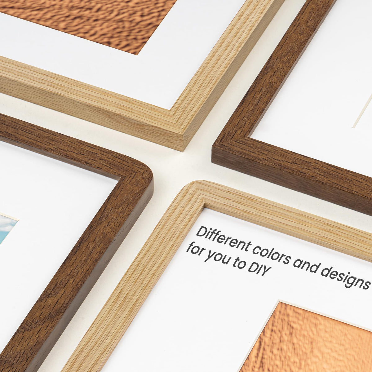 Dreamland 5x7 Picture Frame with Mat for 4x6, USA-Sourced Natural Oak Wood Photo Frames with Resistant Plexiglass, 5 x 7 Wooden Gallery Wall Frames for Art, Wall or Tabletop Display (3Pack)