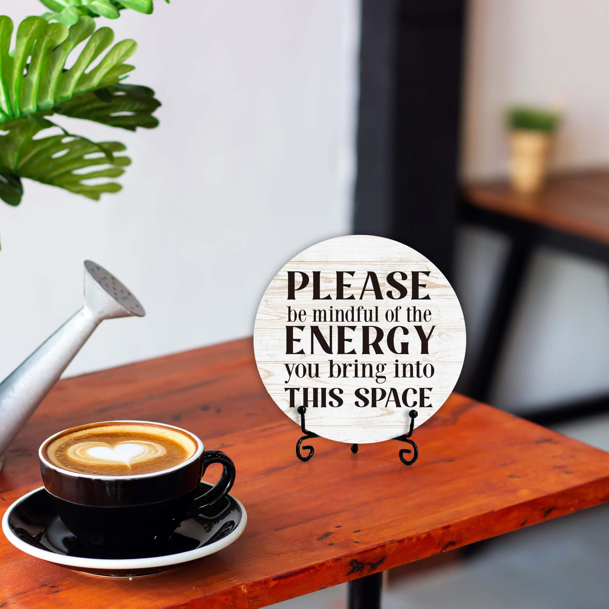 Inspirational Desk Decor, Positive Affirmations Wood Decor Sign, Encouragement Gifts For Woman Man, Office Desk Accessories, Farmhouse Home Office Decorations For Table Shelf -A08