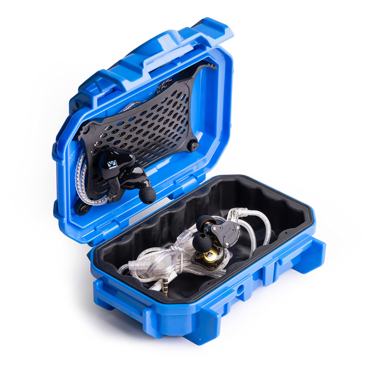 Evergreen | in Ear Monitor Protective Cases for IEM - Waterproof/USA Made - Suitable for KZ ZS10/ZS10 Pro/ZSN/ZST/AS10/AS16/Sure SE215-CL/SE201-K (52 Blue)
