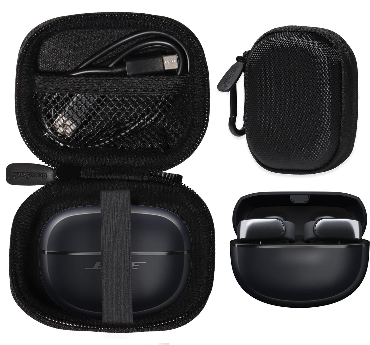 CaseSack Case for Bose Ultra Open Bluetooth Earbuds (Black)