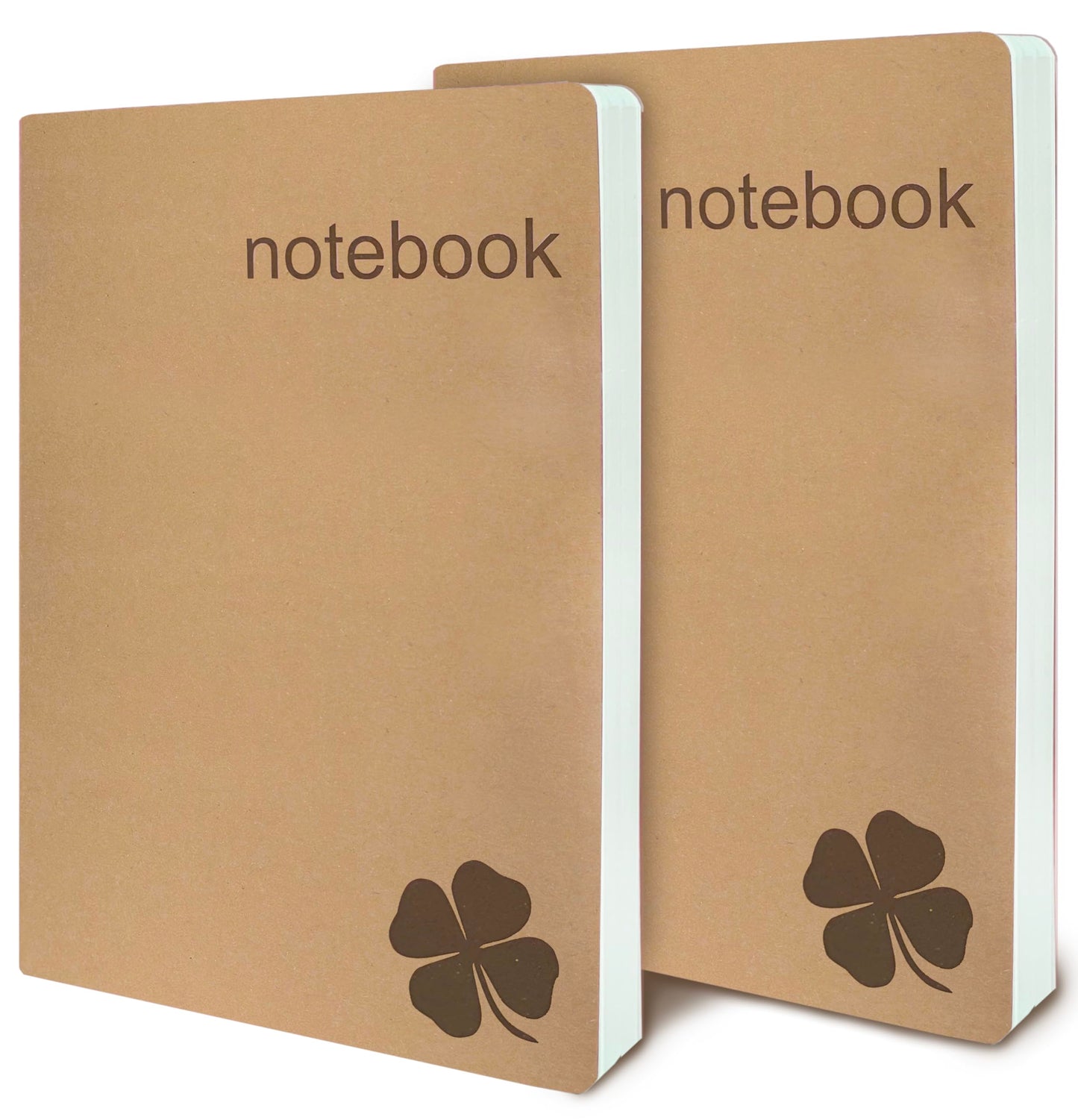le vent Set of 2 Lined Bound Notebooks A5 – Each 200 Lay Flat Pages – 5x8 Hardcover Journal Refills – Fountain Pen Friendly 100 gsm Paper – 100% Recycled Notebook